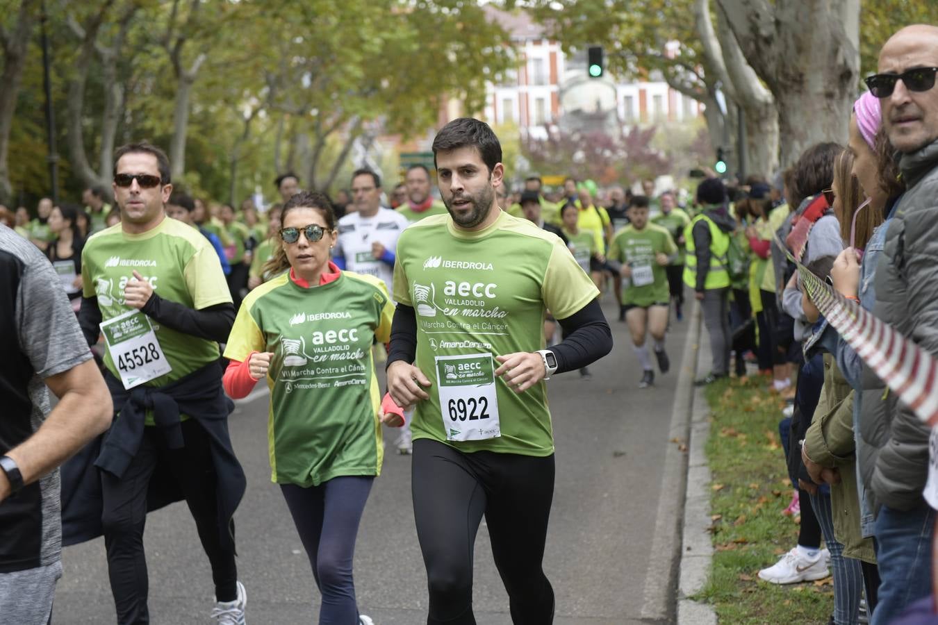 Corredores de la marcha contra el cáncer. 