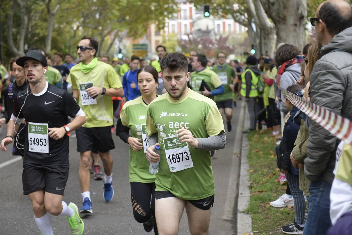 Corredores de la marcha contra el cáncer. 