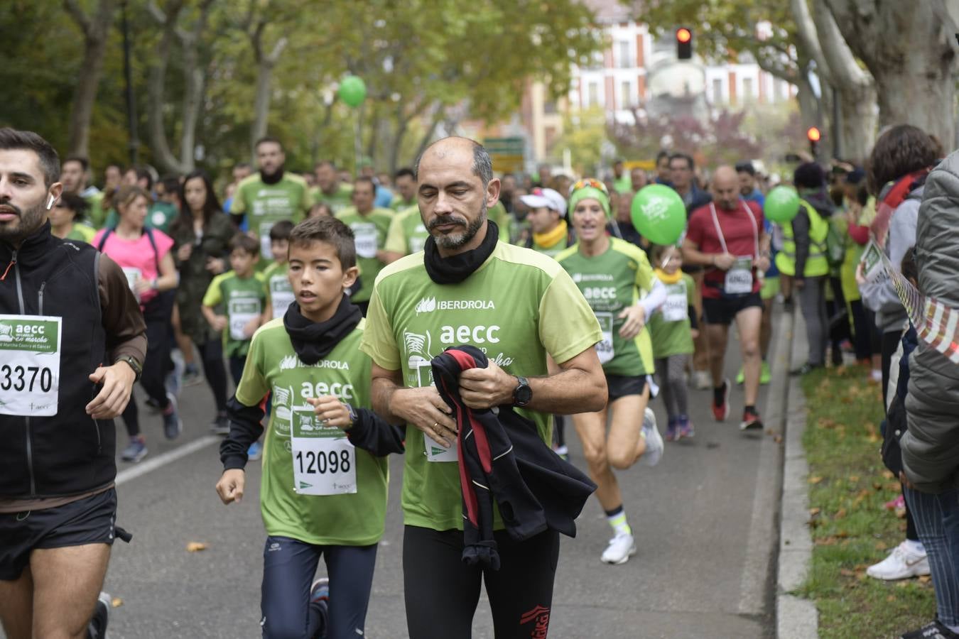 Corredores de la marcha contra el cáncer. 