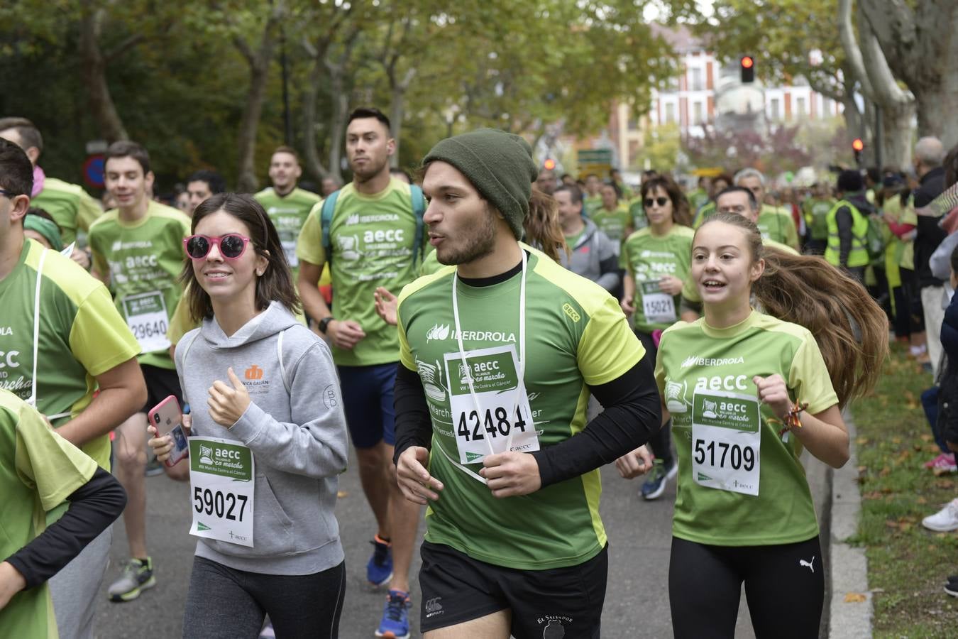 Corredores de la marcha contra el cáncer. 