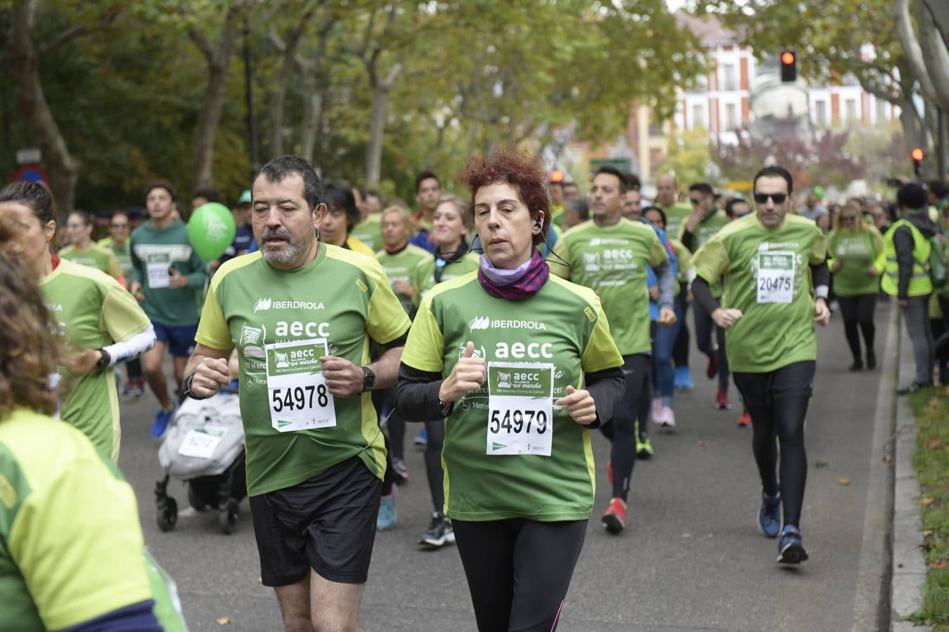 Corredores de la marcha contra el cáncer. 