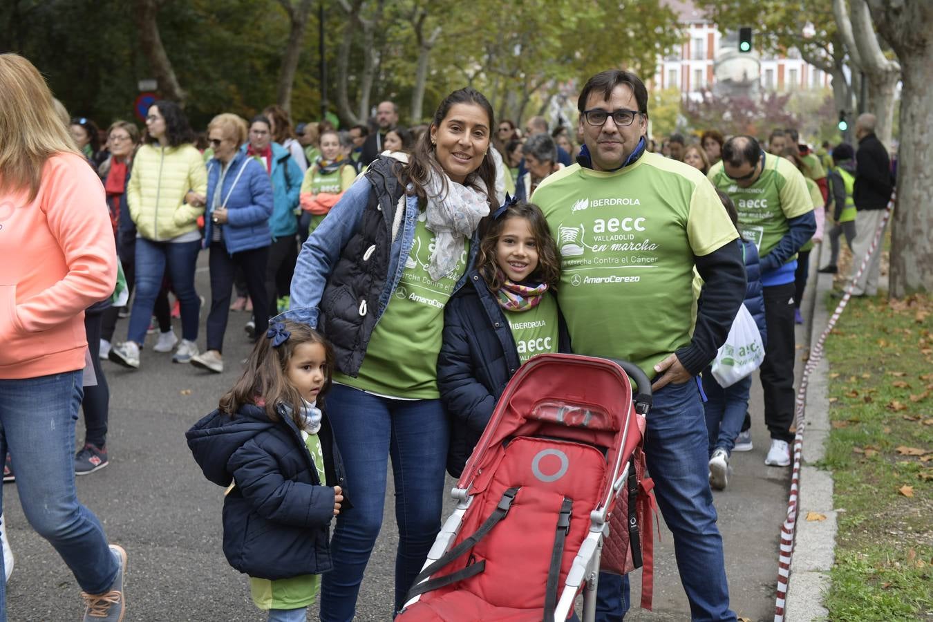 Corredores de la marcha contra el cáncer. 