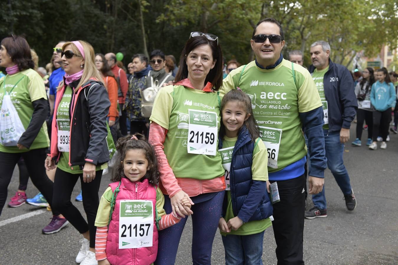 Corredores de la marcha contra el cáncer. 