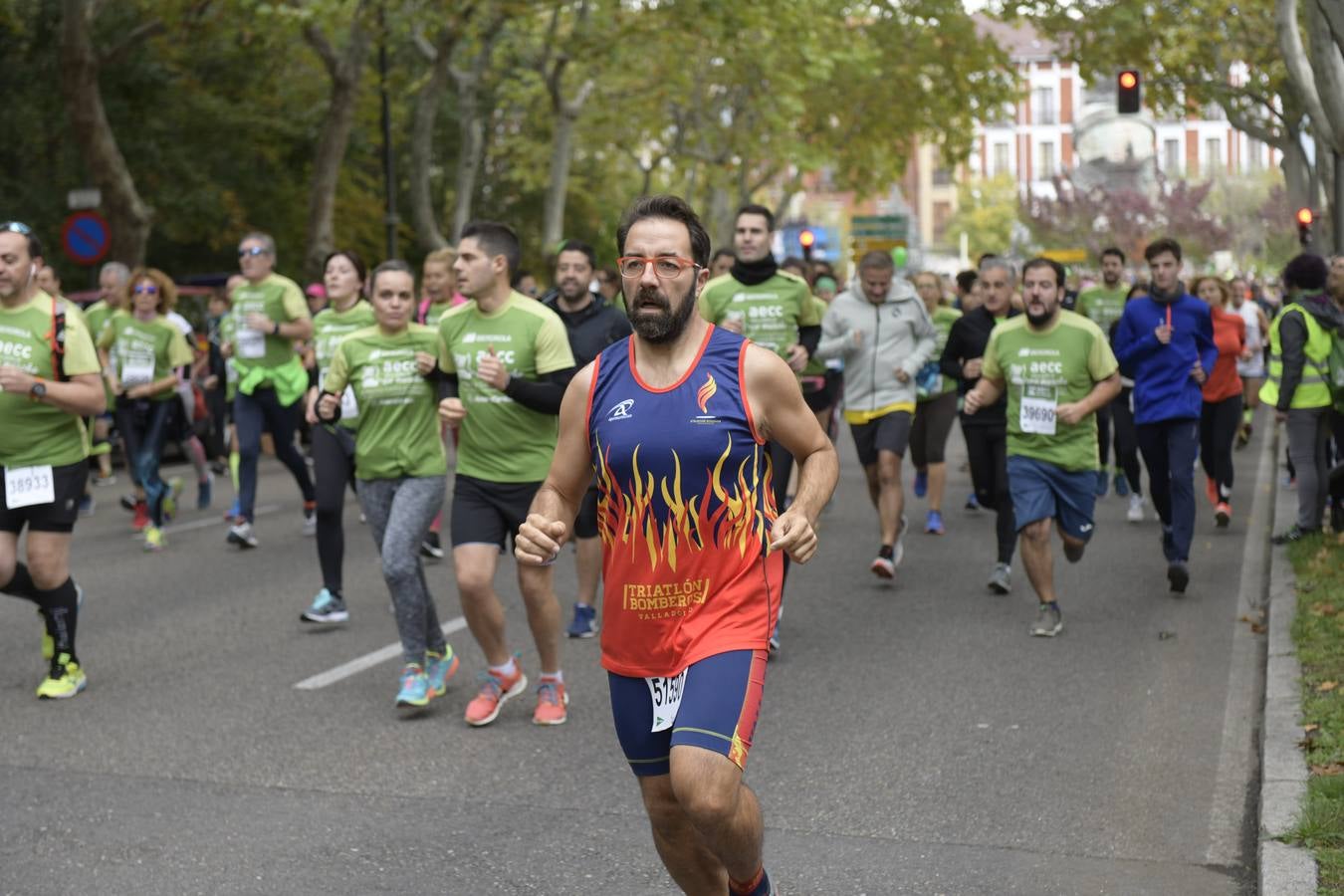 Corredores de la marcha contra el cáncer. 