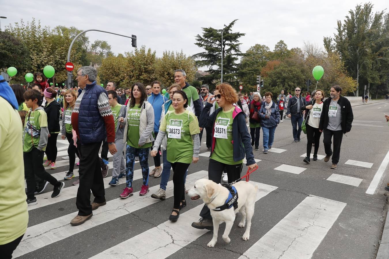 Participantes en la marcha contra el cáncer. 