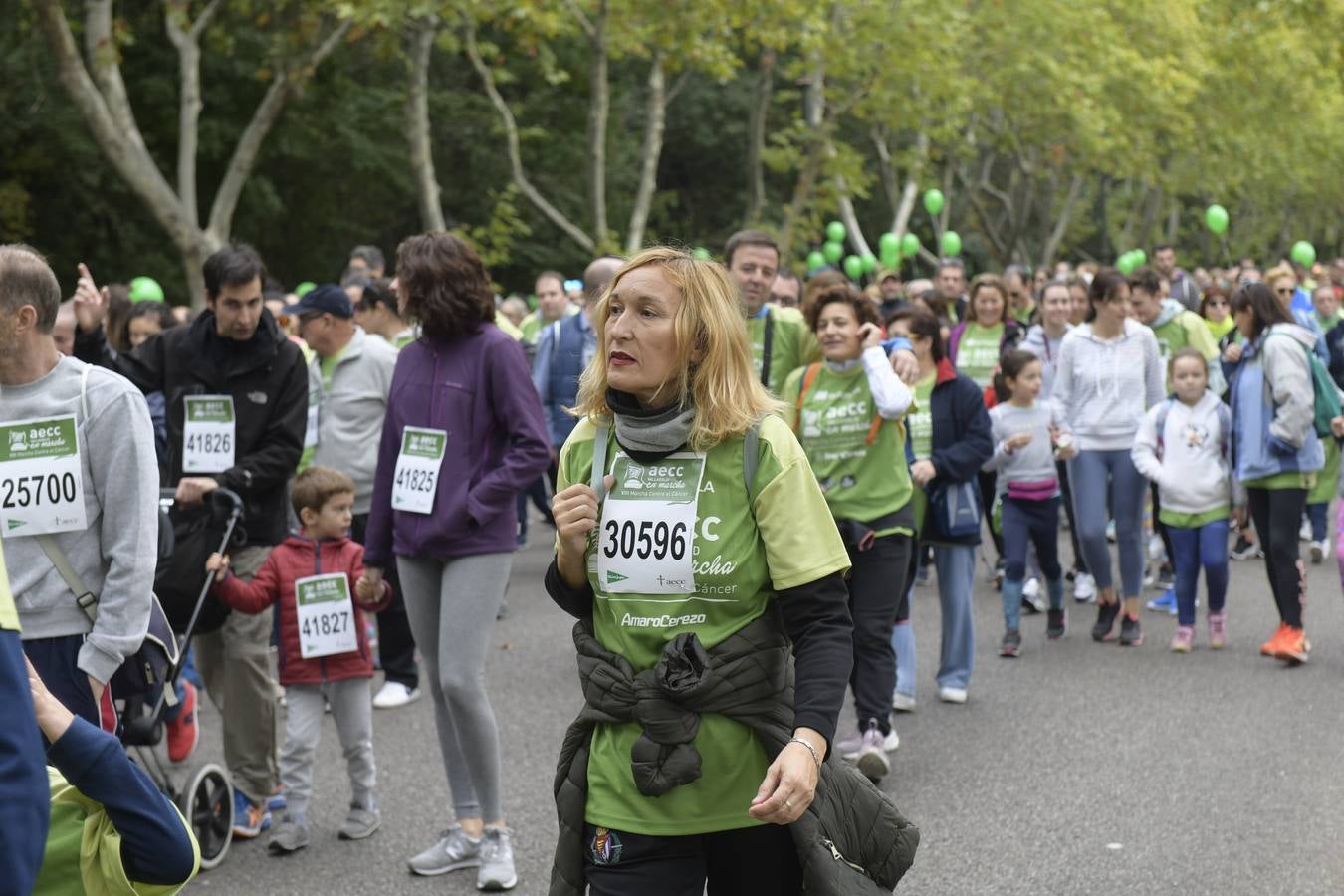 Corredores de la marcha contra el cáncer. 