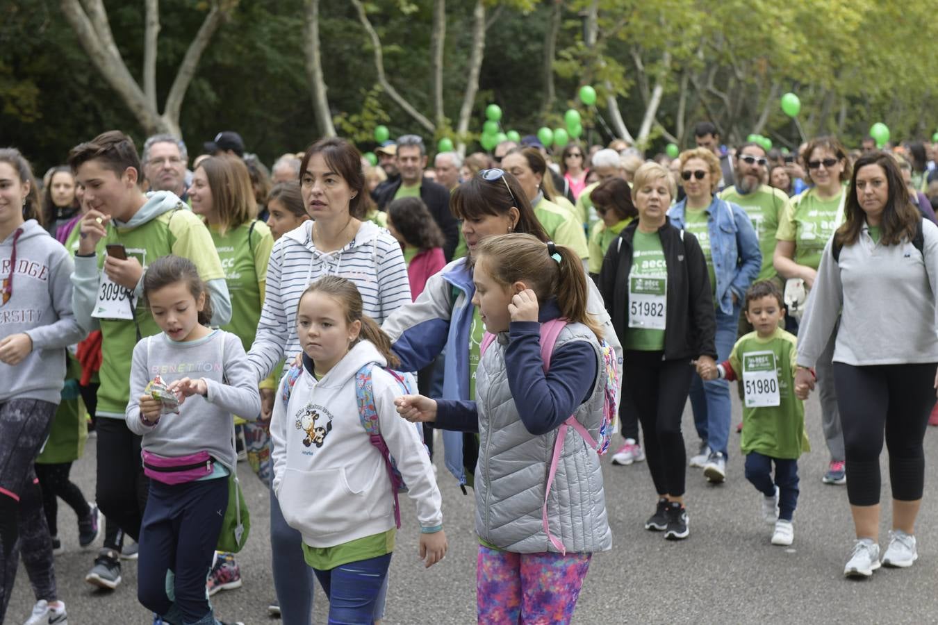 Corredores de la marcha contra el cáncer. 