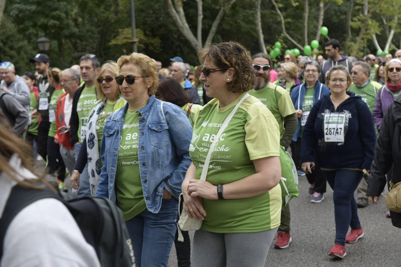 Corredores de la marcha contra el cáncer. 