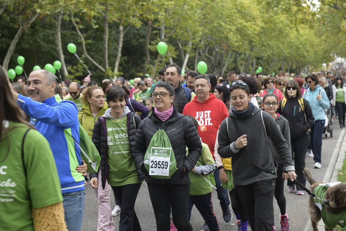 Corredores de la marcha contra el cáncer. 