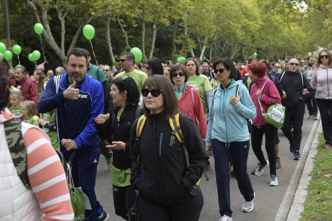 Corredores de la marcha contra el cáncer. 