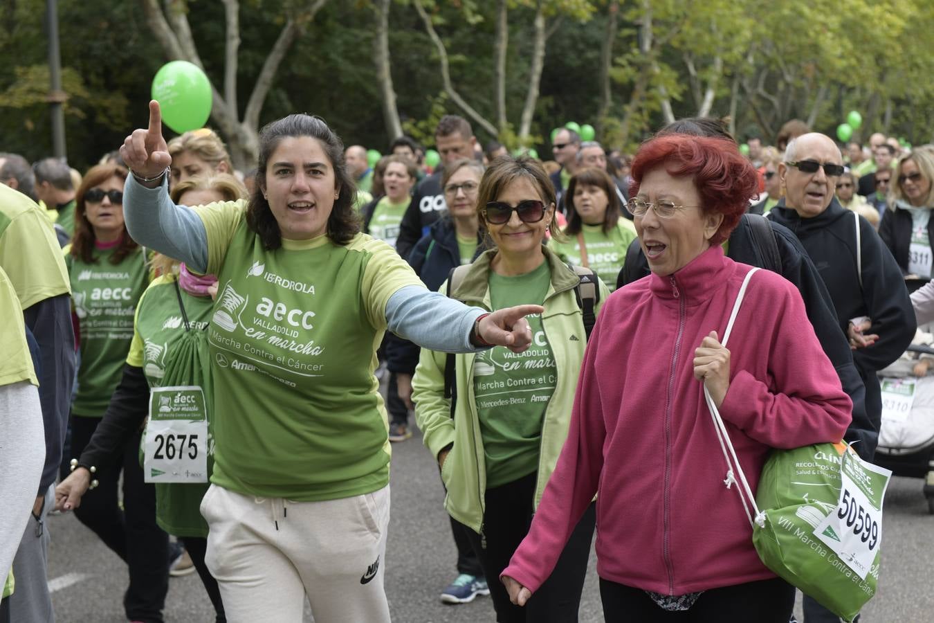 Corredores de la marcha contra el cáncer. 