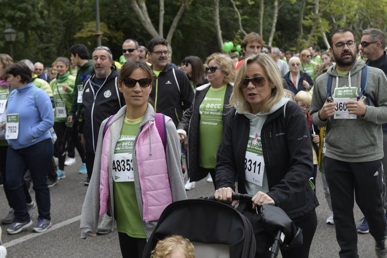 Corredores de la marcha contra el cáncer. 