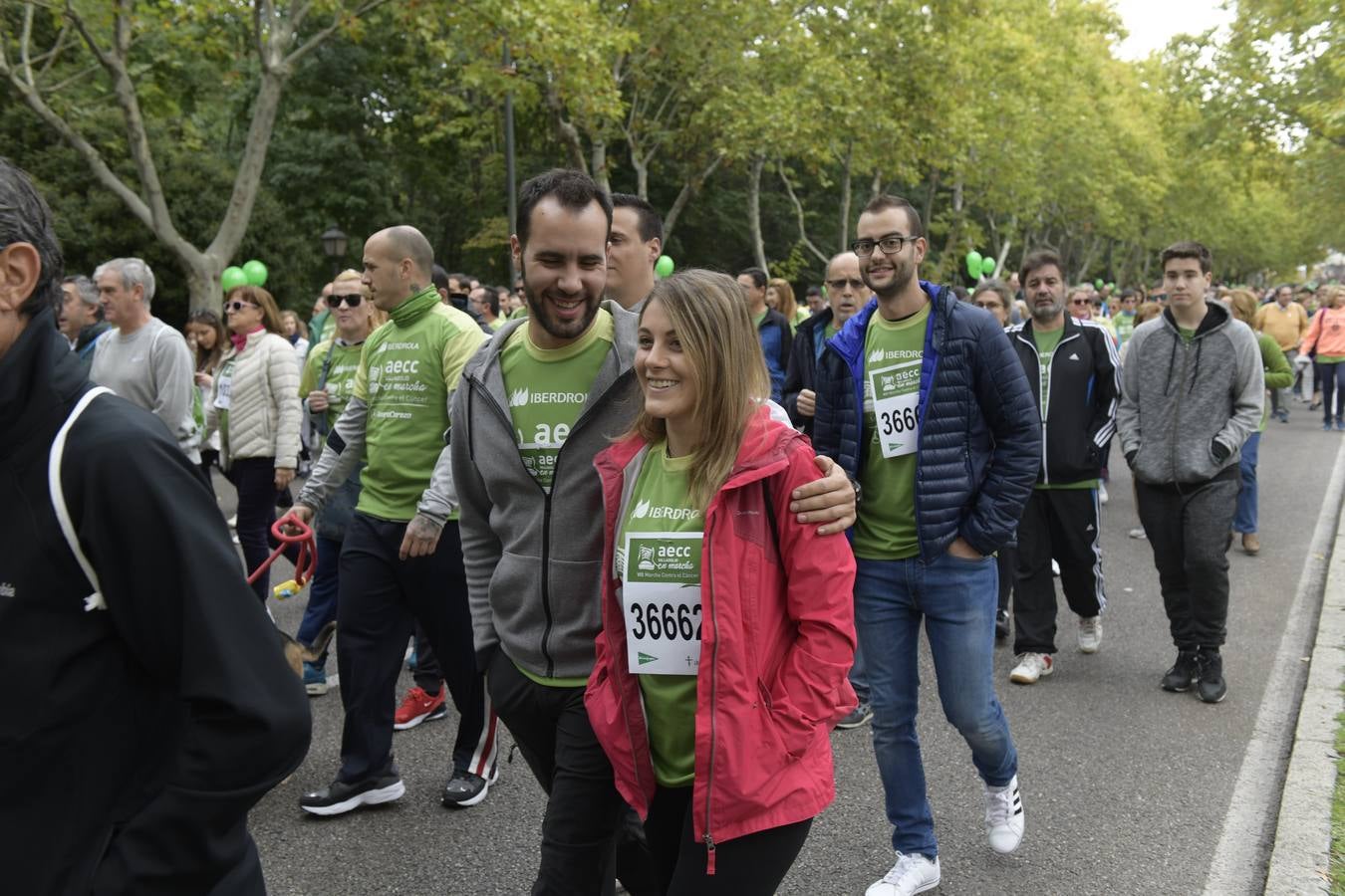 Corredores de la marcha contra el cáncer. 