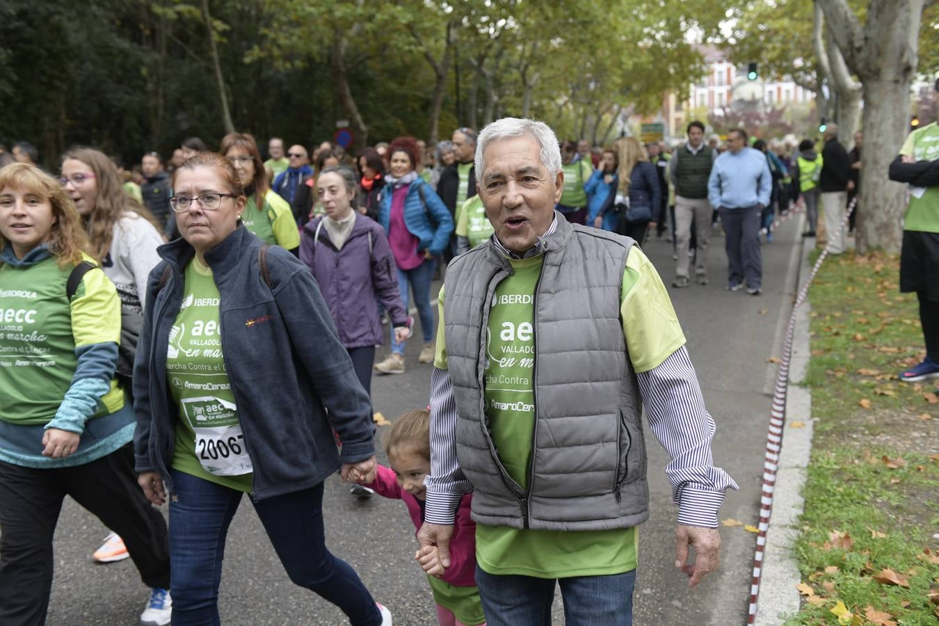 Corredores de la marcha contra el cáncer. 