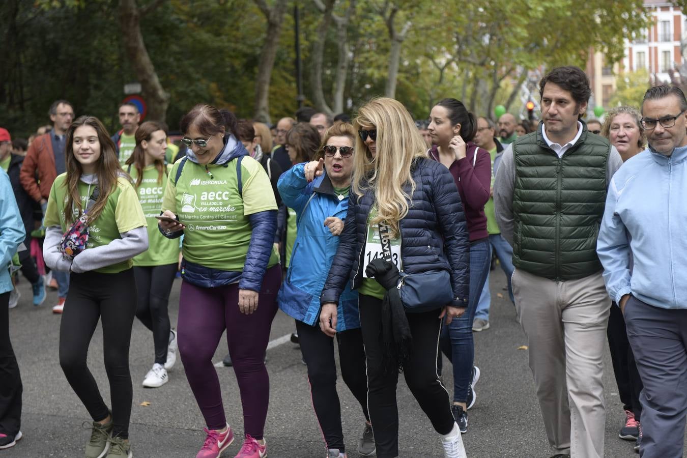 Corredores de la marcha contra el cáncer. 