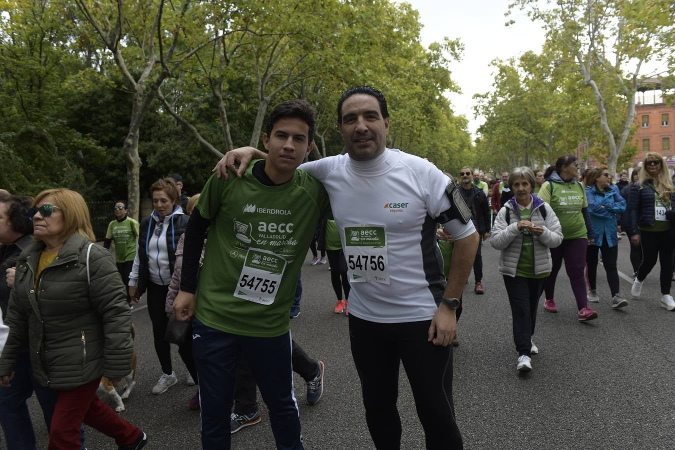 Corredores de la marcha contra el cáncer. 