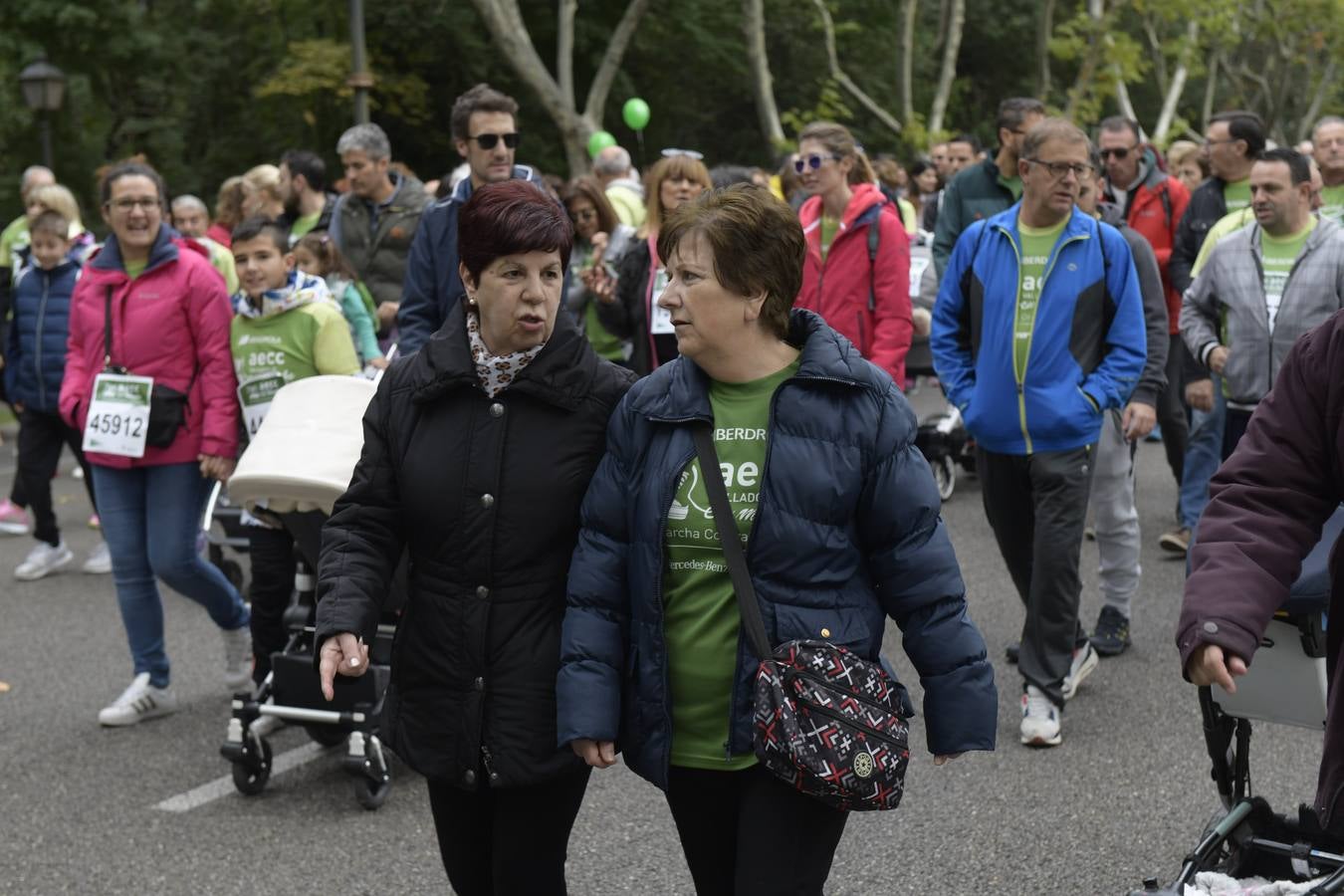 Corredores de la marcha contra el cáncer. 