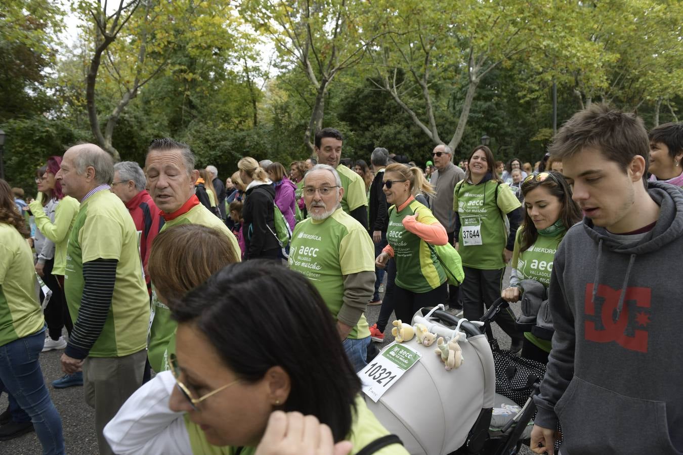 Corredores de la marcha contra el cáncer. 