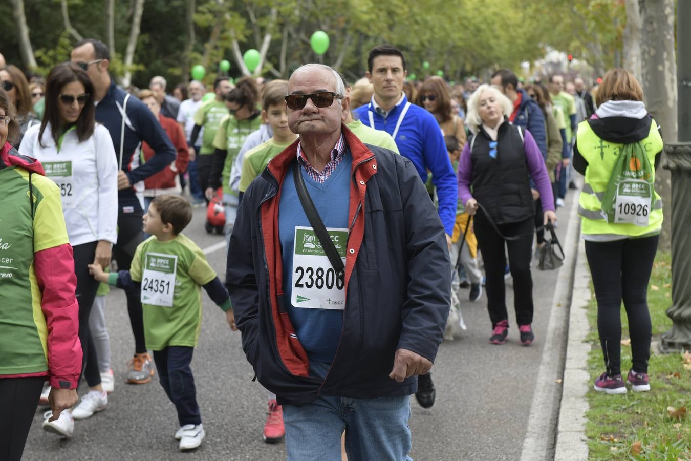 Corredores de la marcha contra el cáncer. 