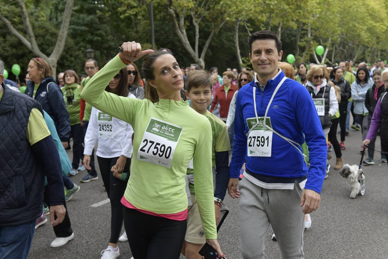 Corredores de la marcha contra el cáncer. 