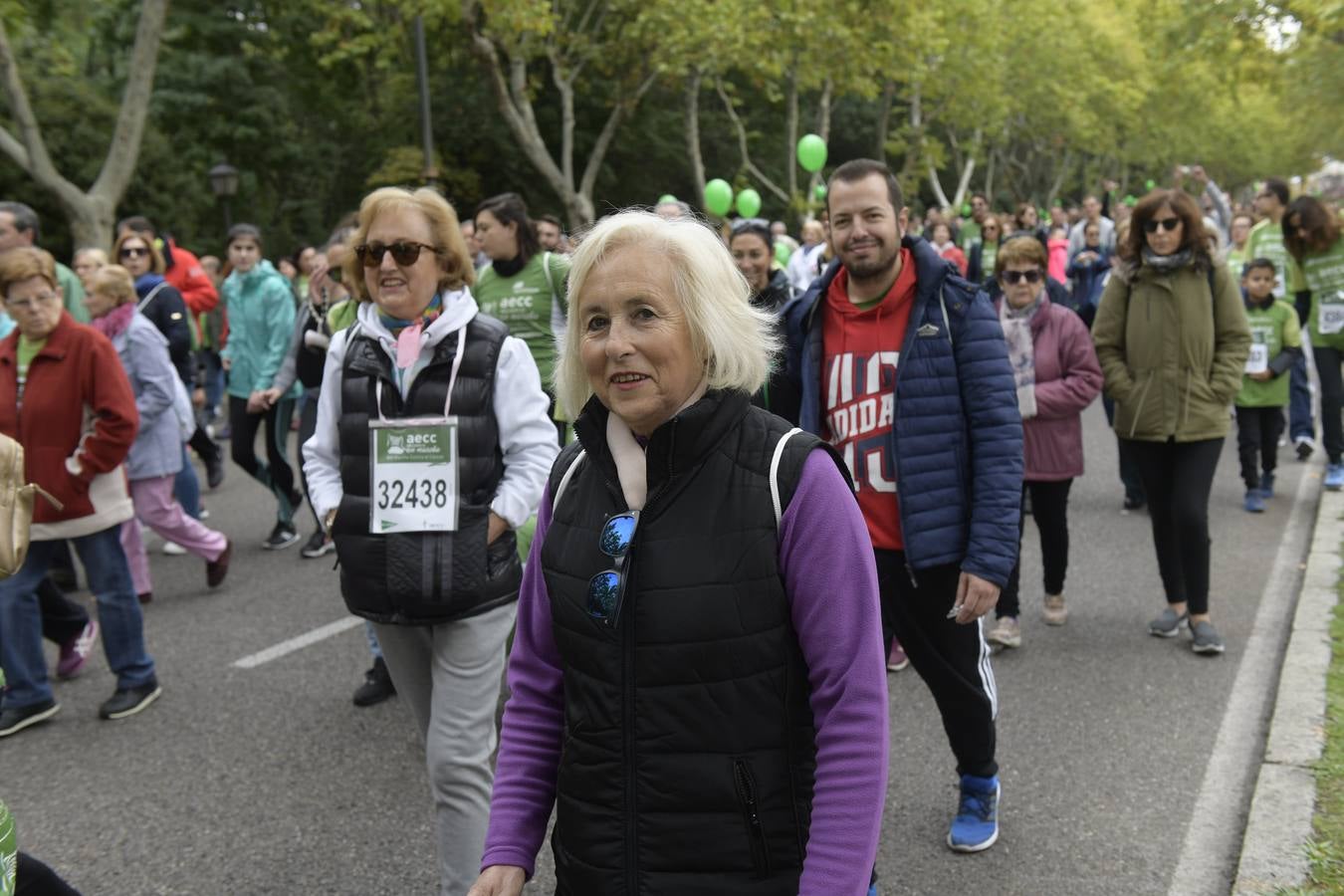 Corredores de la marcha contra el cáncer. 