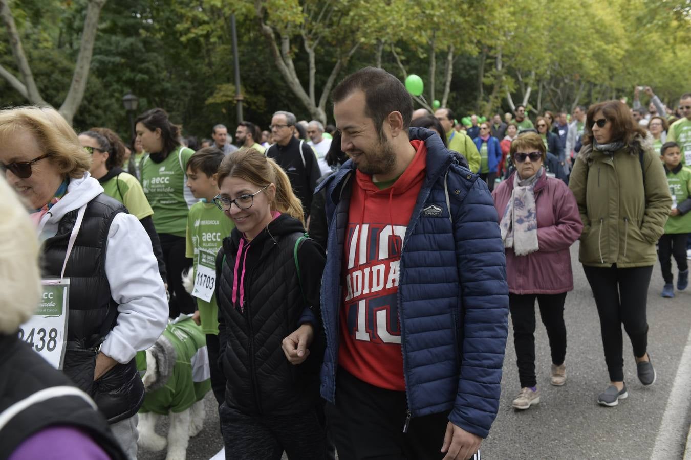 Corredores de la marcha contra el cáncer. 