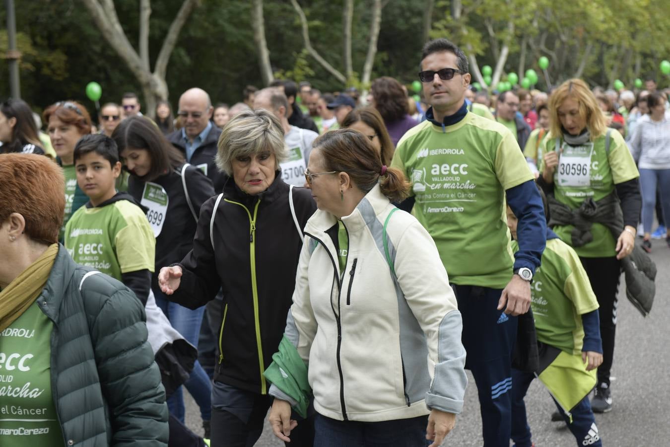 Corredores de la marcha contra el cáncer. 