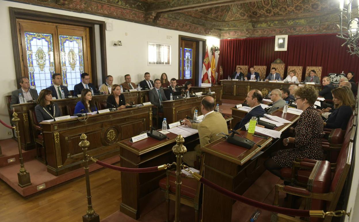 Pleno ordinario de la Diputación de Valladolid, celebrado este miércoles. 