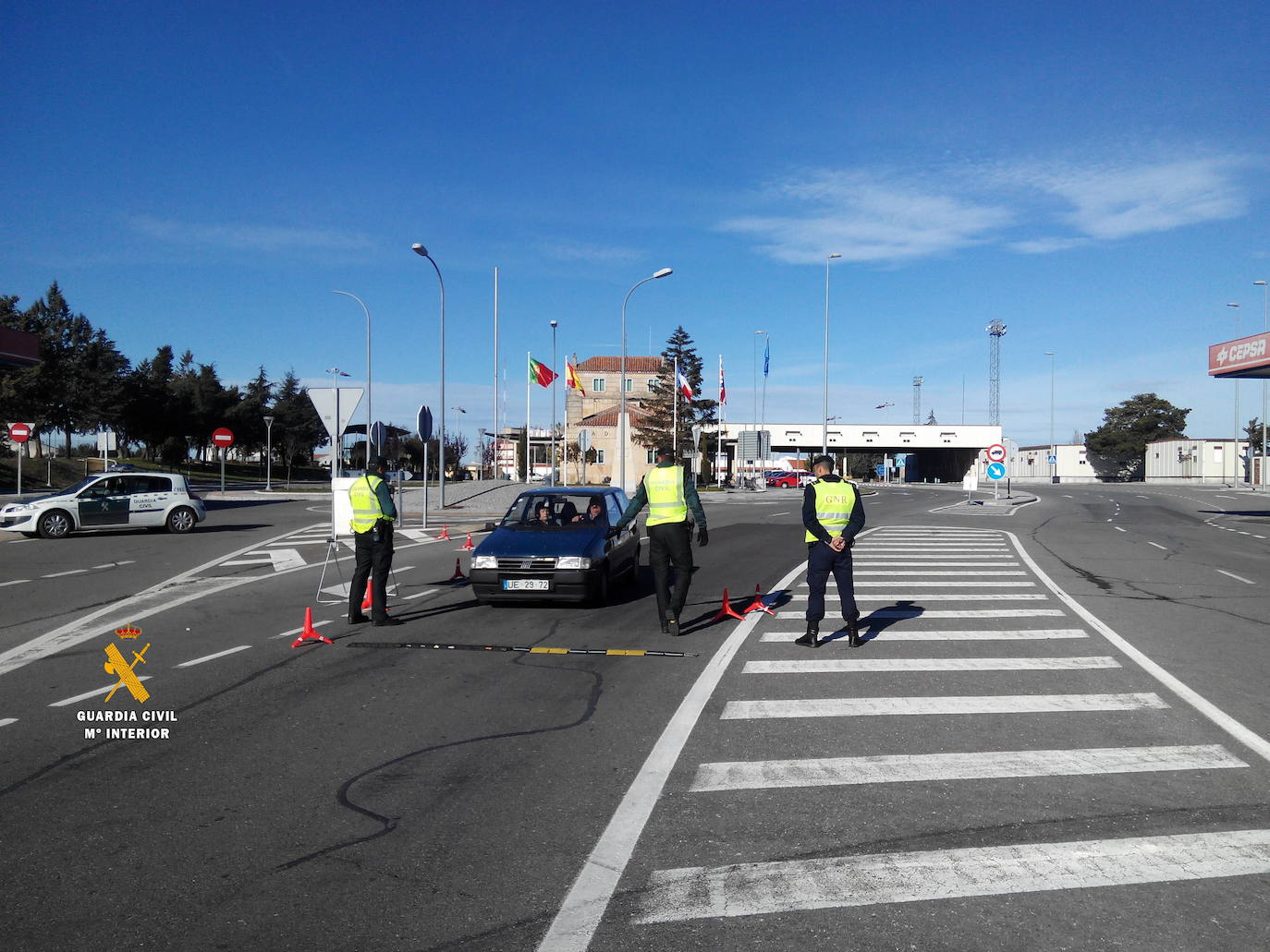 Un control en la frontera de Fuentes de Oñoro.