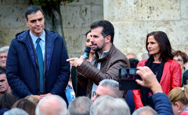 Sánchez, el lunes en Palencia. 