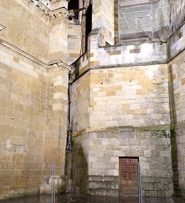 Zona por la que trepó. 