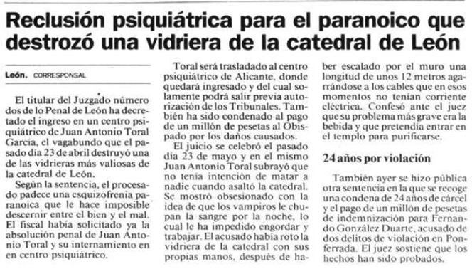 Artículo publicado en El Norte de Castilla (30/05/1991). 