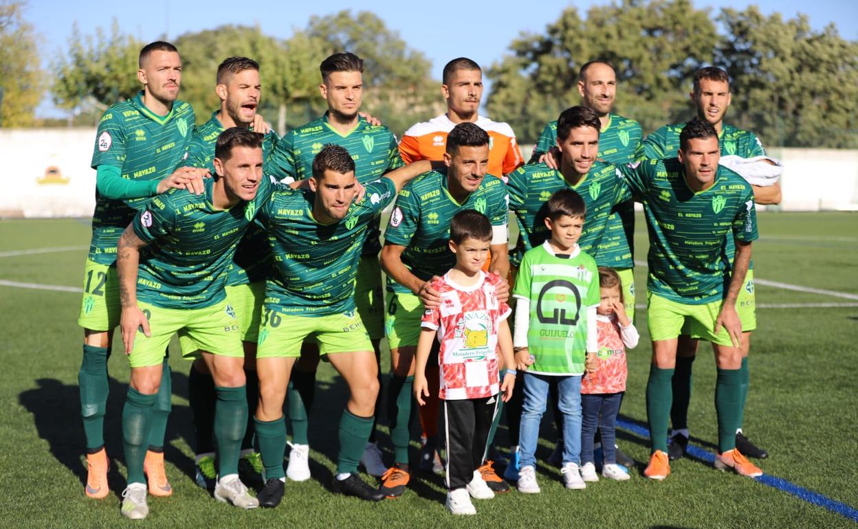 Once inicial del Guijuelo en el derbi ante el Salamanca CF UDS. 