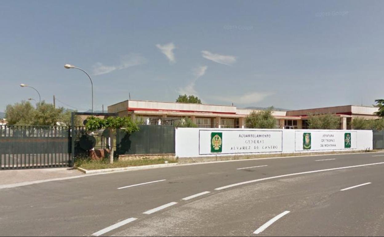 Exterior del la base en la que estaba destinado el militar.