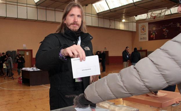 Pablo Fernández, responsable autonómico de Podemos, en León.