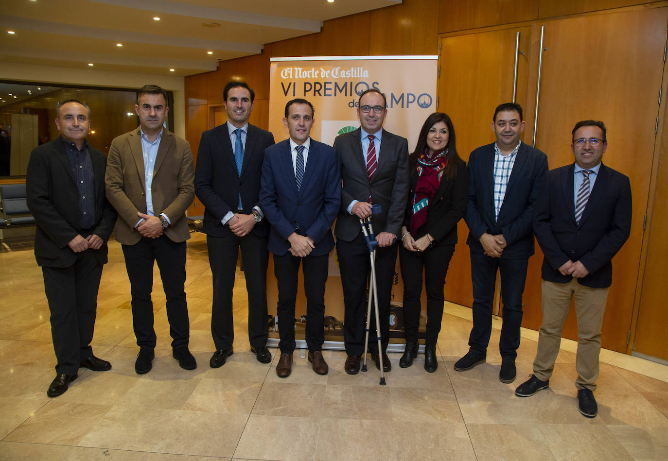 Santiago Baeza, Fernando Esteban, Guzmán Gómez, el presidente de la diputación de Valladolid Conrado Íscar, Víctor Alonso, Raquel González, Luis Miguel Muñumer y Alfonso Romo.