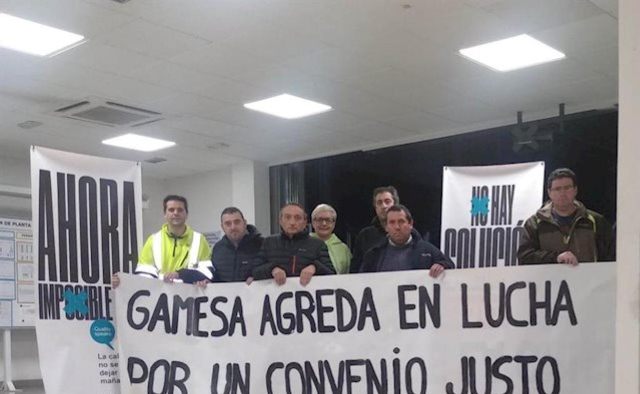 Los 190 trabajadores de Siemens Gamesa en Ágreda ponen fin al encierro tras 74 horas de parón