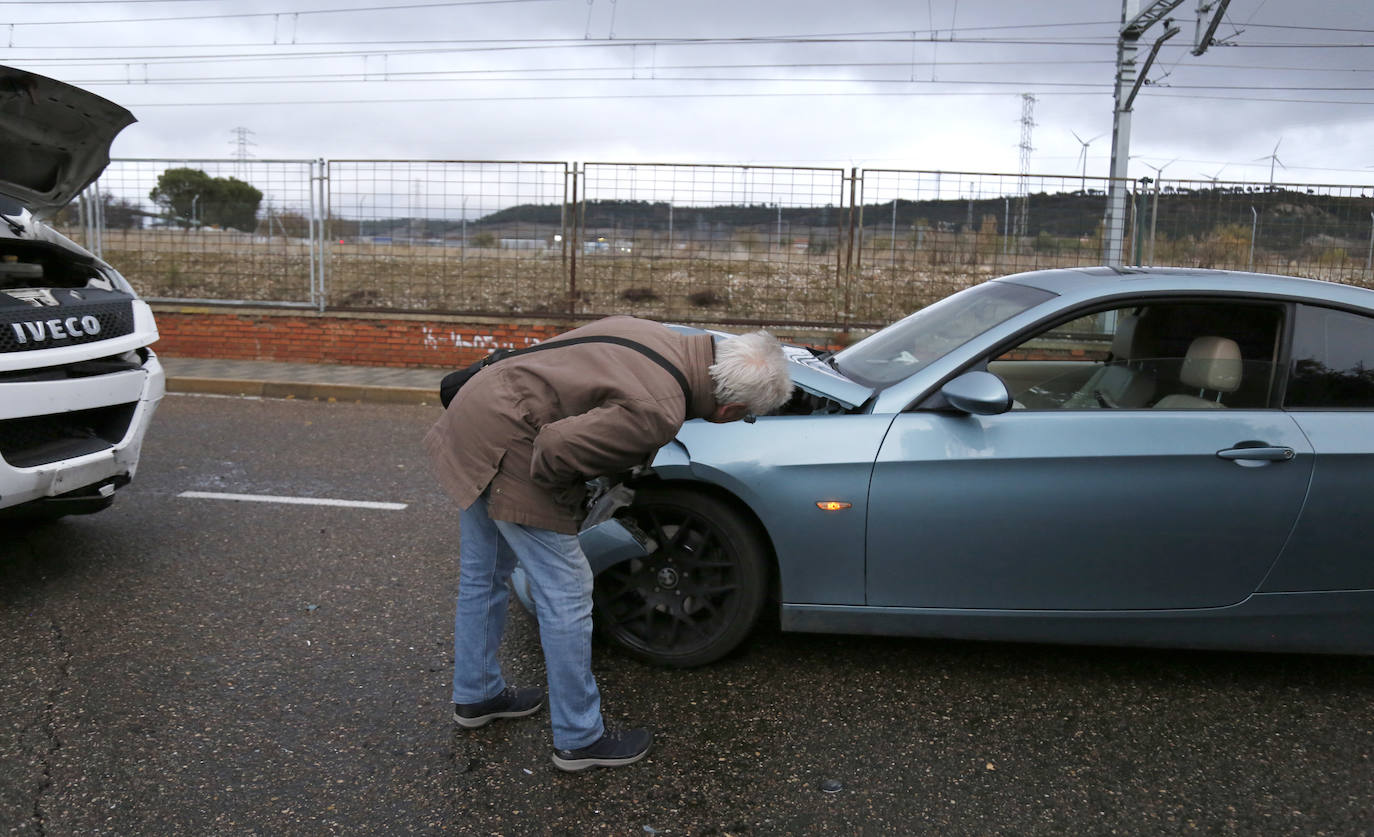 Accidente en la calle Jardines de Palencia