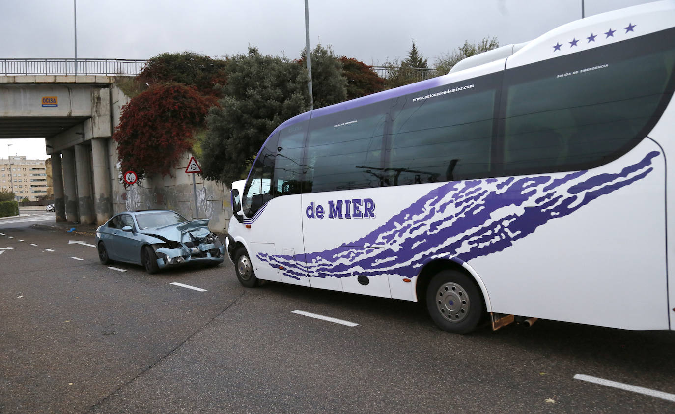 Accidente en la calle Jardines de Palencia