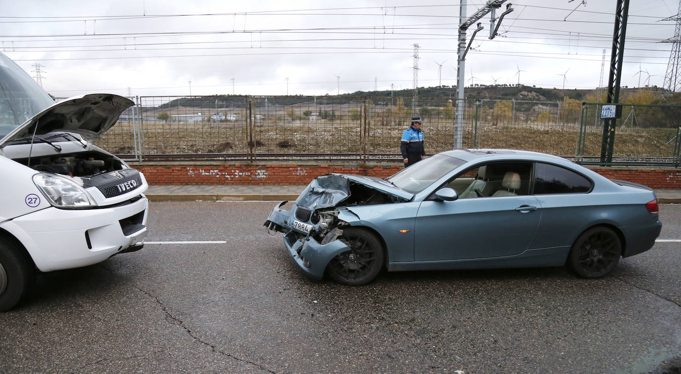 Accidente en la calle Jardines de Palencia