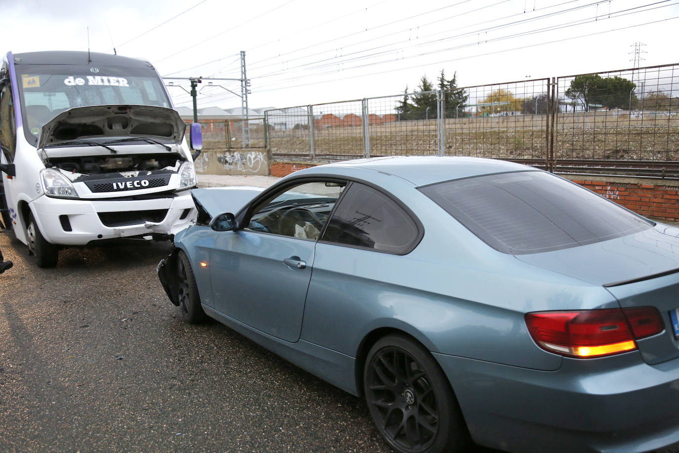 Accidente en la calle Jardines de Palencia