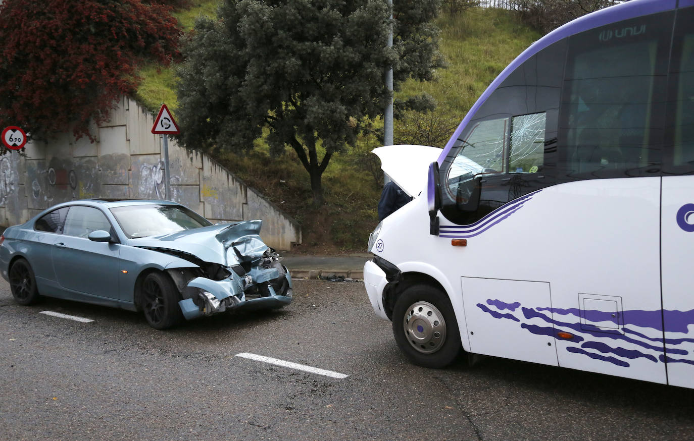 Accidente en la calle Jardines de Palencia