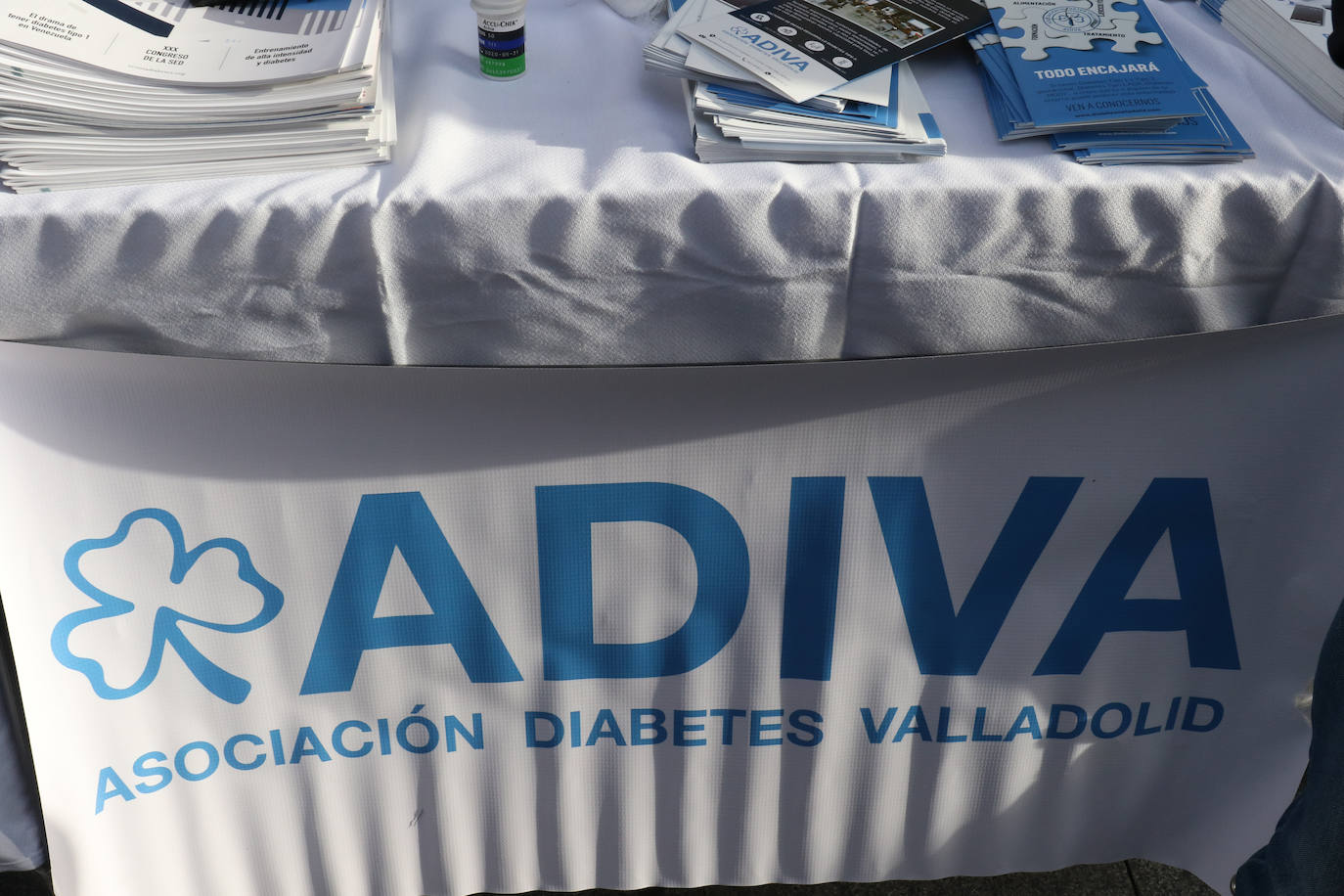 El Colegio de Enfermería, la Asociación Diabetes y la Facultad de Enfermería de Valladolid instalan ocho mesas informativas para sensibilizar a la población sobre esta enfermedad y realizar controles de glucemia.