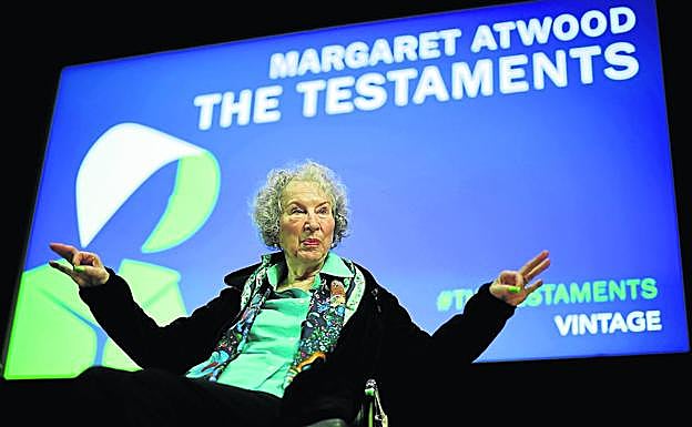 Margaret Artwood, en septiembre en Londres en la presentación de su última novela.