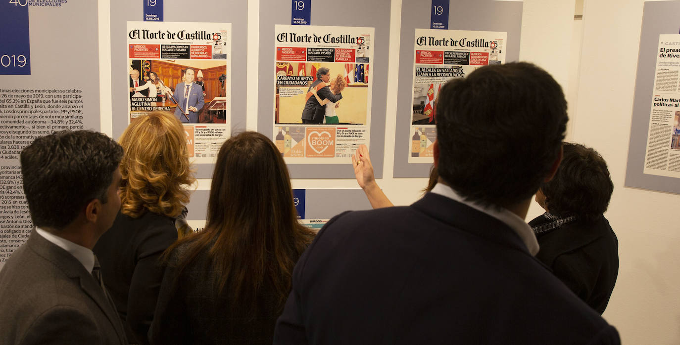 Las Cortes de Castilla y León y El Norte de Castilla reúnen en una exposición, a partir de la completa hemeroteca del diario decano de la prensa española, los hitos de los 11 comicios locales desde 1979
