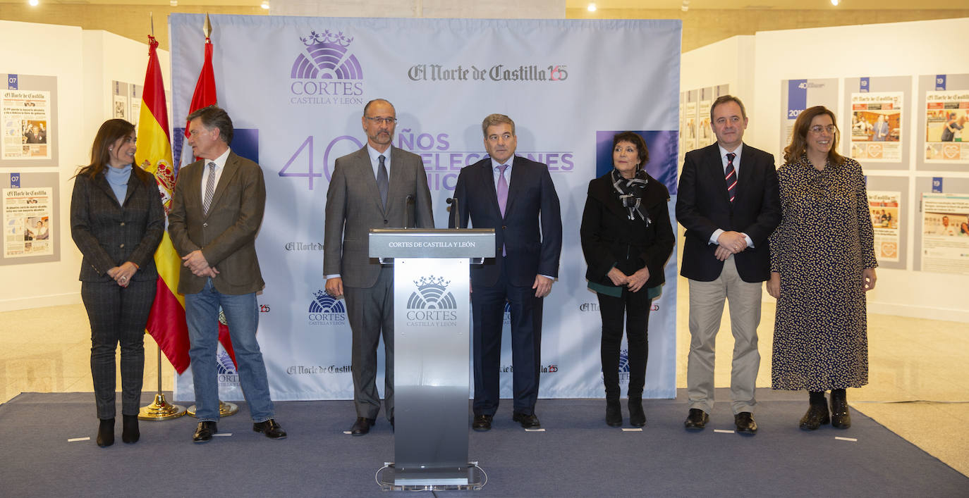 Las Cortes de Castilla y León y El Norte de Castilla reúnen en una exposición, a partir de la completa hemeroteca del diario decano de la prensa española, los hitos de los 11 comicios locales desde 1979