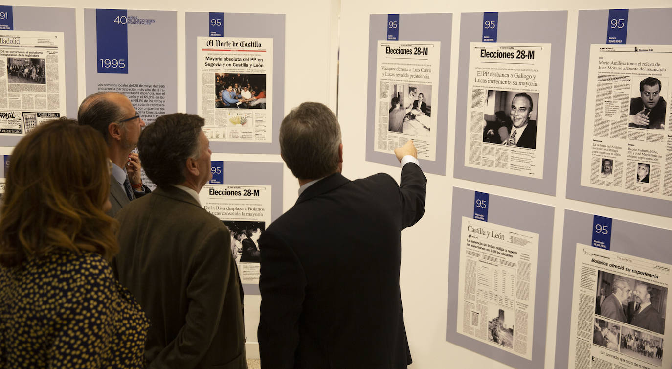 Las Cortes de Castilla y León y El Norte de Castilla reúnen en una exposición, a partir de la completa hemeroteca del diario decano de la prensa española, los hitos de los 11 comicios locales desde 1979