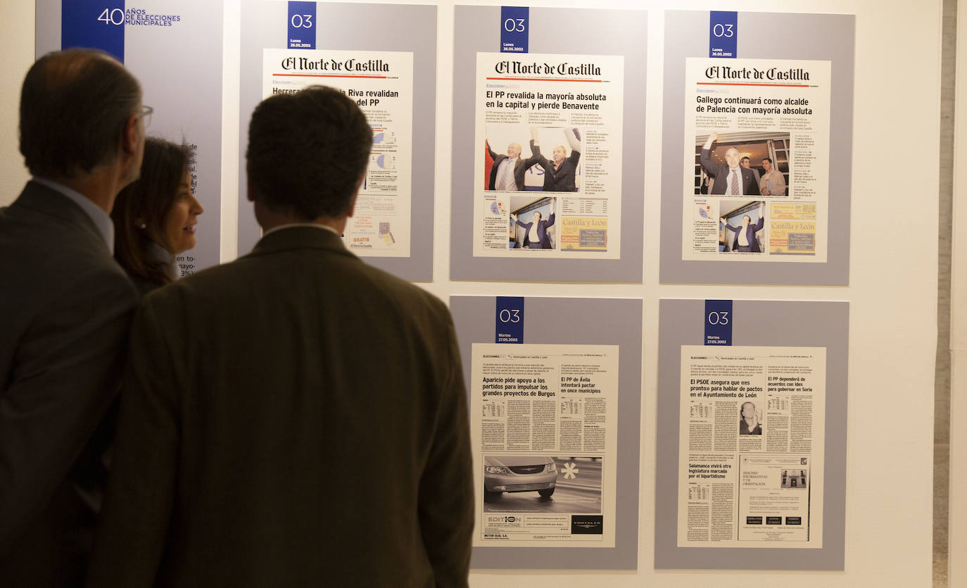 Las Cortes de Castilla y León y El Norte de Castilla reúnen en una exposición, a partir de la completa hemeroteca del diario decano de la prensa española, los hitos de los 11 comicios locales desde 1979