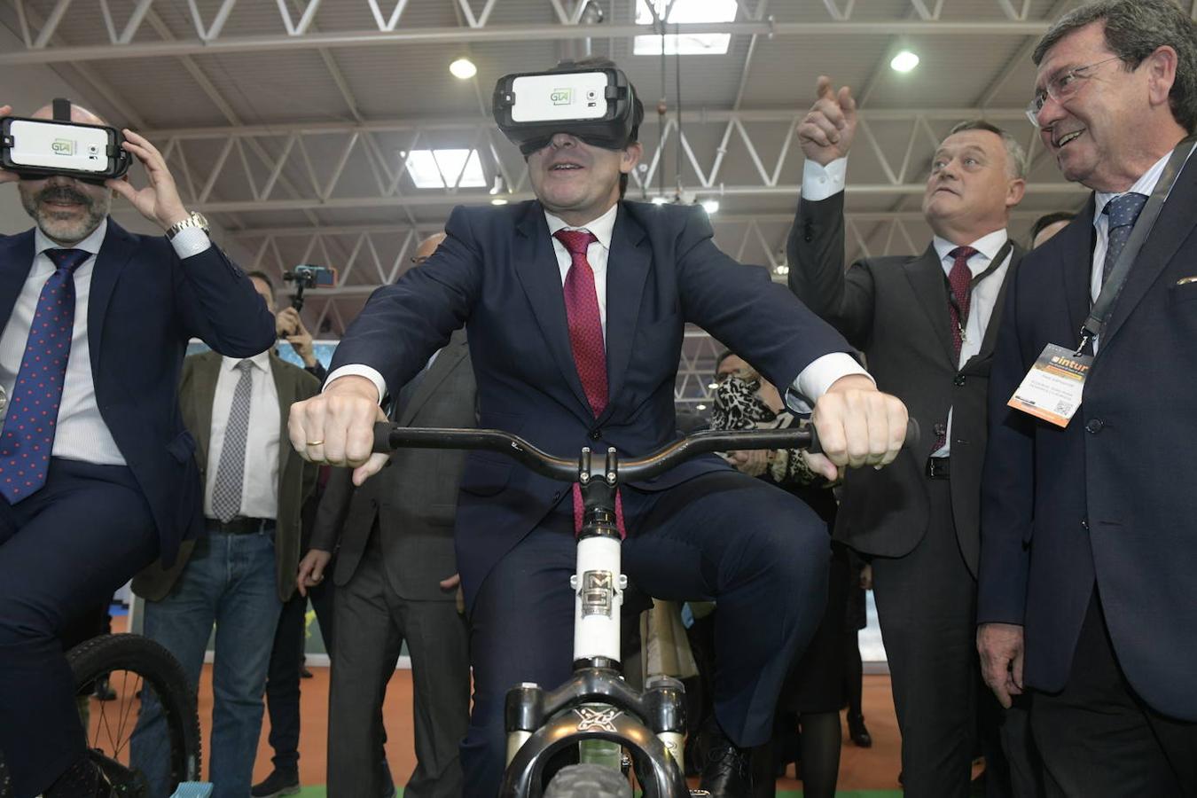 El presidente de la Junta, Fernandez Mañueco y el consejero de Cultura en la inauguración de la XXIII edición de Intur en la Feria de Muestras de Valladolid. 