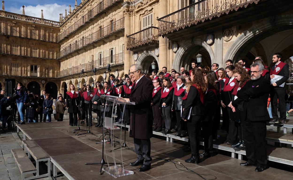 Acto organizado el año pasado por el Ayuntamiento en el Día contra la Violencia de Genéro. 